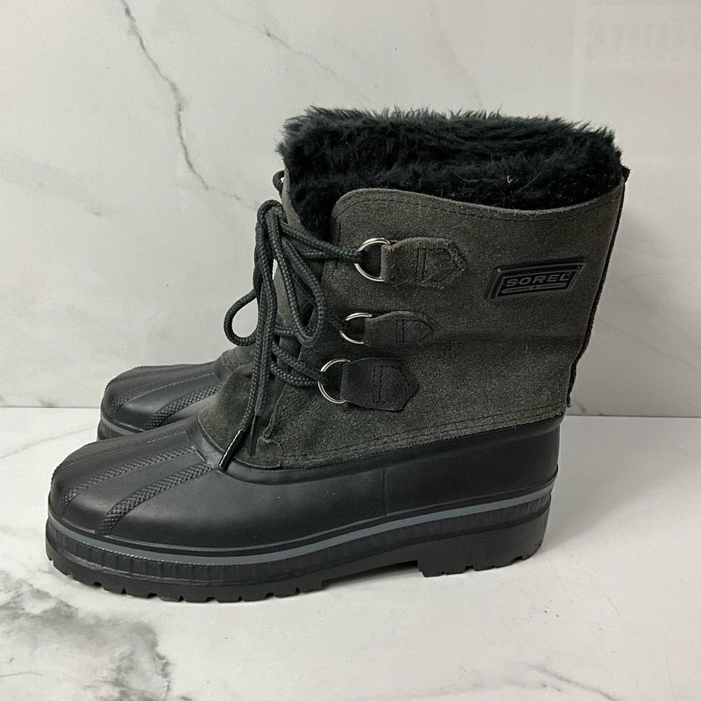 SOREL Gray Suede Duck Boots